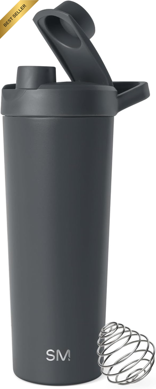 Stainless Steel Shaker Bottle with Ball 24Oz | Metal Insulated Cup for Protein M