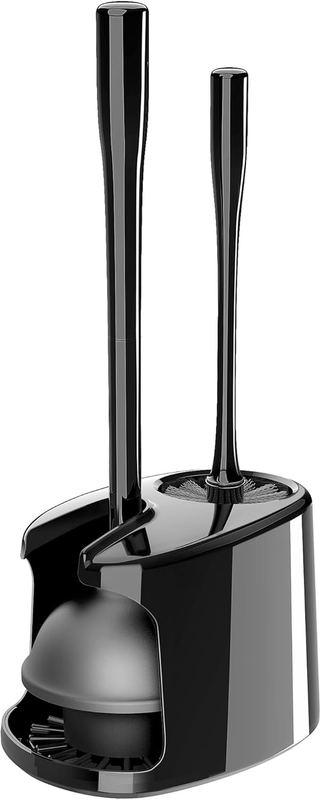 Toilet Plunger and Bowl Brush with Holder, Heavy Duty Toilet Brush and Plunger S