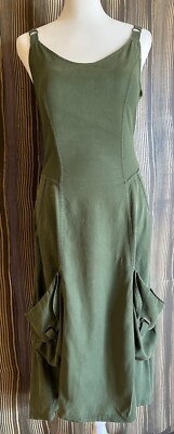XCVI Pepper Tank Dress Dark Everglades Green NWT $128 New Style Boho Pockets