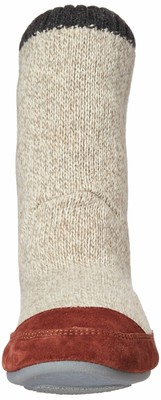 Acorn Men's Slouch Boot Slipper Grey Ragg Wool X-Large / 12-13