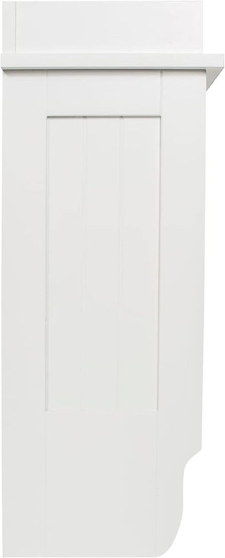 Contemporary Country Wall Towel Bar Shelf, One Size, White (5225) Large