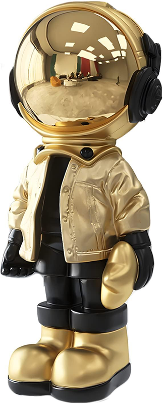 Astronaut Statues Spaceman Sculpture Polyresin Arts Gifts Gold Figurine Ornament