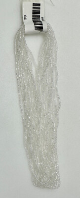 Hank of 13/0 Cut Transparent Seed Beads - Crystal Aurora Borealis