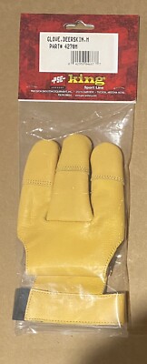 PSE/King Deerskin Glove 3-Finger Double Layered At Fingerips Traditional Archery
