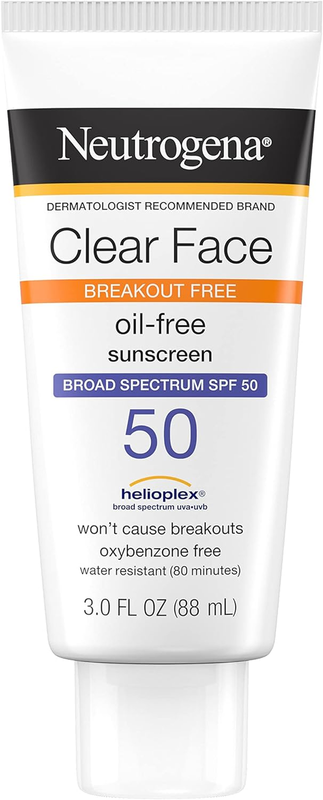 Neutrogena Face Sunscreen, Broad Spectrum SPF 50 Clear Face, Break out Free Loti
