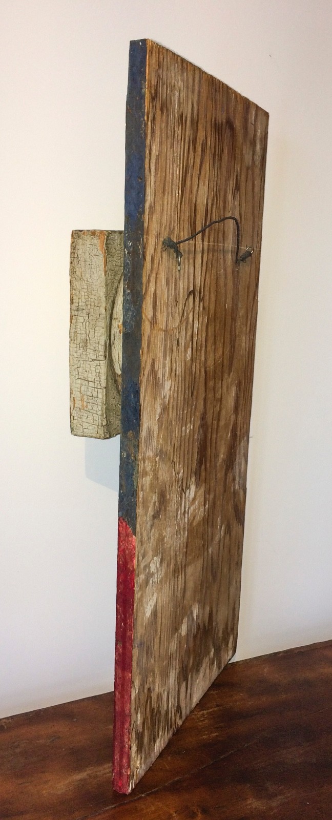 Vintage Appalachian Folk / Outsider Art Panel with Found Wood Elements ca 1980