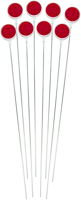 Reflective Driveway Marker 36 Inch Metal Post 8 Pack NEW