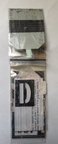K & COMPANY Studio K Pockets & Tags NEW Black MEADOW Scrapbook Paper Crafts
