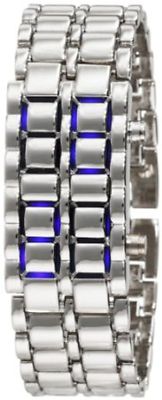 NEW Sub-Zero Samurai Inferno Lava Steel Blue LED Digital Numbers Bracelet Watch