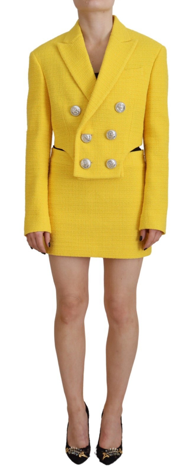 

DSQUARED2 Костюм, пиджак и юбка, желтый двубортный мини IT38/US4/ 2160 долларов США