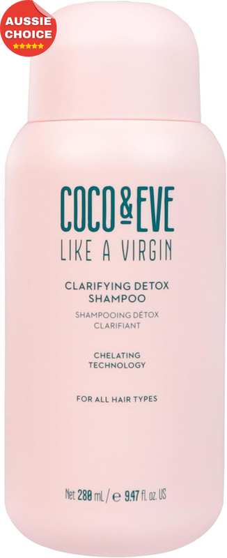 Coco and Eve Detox Shampoo Remove Hard Water Build Up Hibiscus Vinegar 280ml