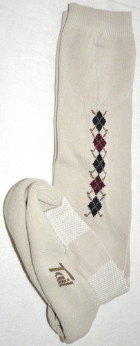 Tail Argyle Over The Calf Khaki Dress Socks Boy's Sz 9-11 NWOT