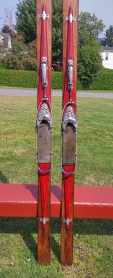 GREAT OLD WOODEN Skis 77