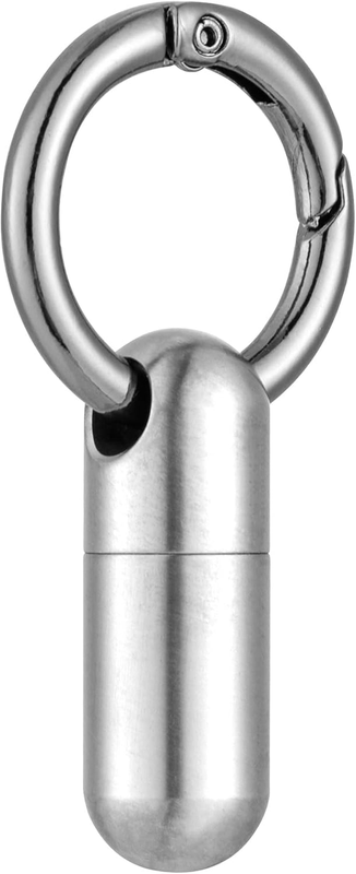 Titanium Keychain Pill Holder, Small Waterproof Pill Case Container W/Convenient