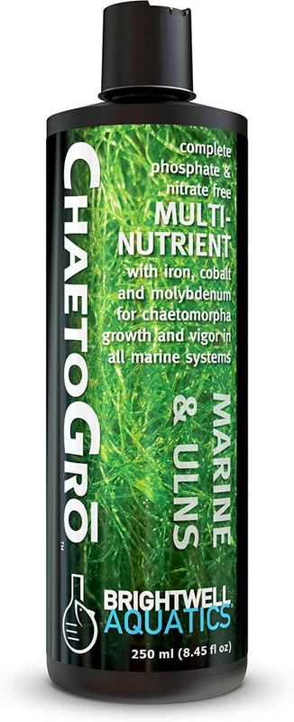 Brightwell Aquatics Chaeto GRO - Multi-Nutrient Supplement for Chaetomorpha Growth in All Marine Aquariums, 250 ML