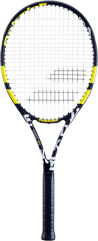 Evoke 105 Strung Tennis Racquet, Black/Yellow (4 1/4" Grip)