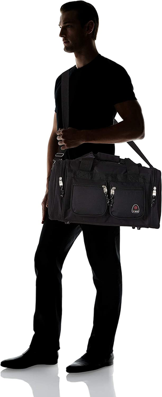 Rockland Luggage Carry On Duffle Bag Double Handle Duffel Bag for Men, Black