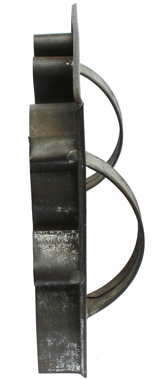 ANTIQUE 19TH CENTURY LARGE TIN RABBIT COOKIE CUTTER WITH DOUBLE HANDLES AAFA