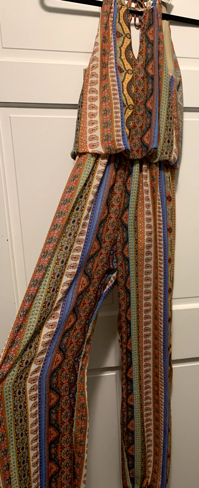 Mimi  Mimi Chica Striped Jumpsuit Wide Leg Multicolor Size Small