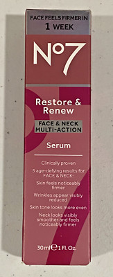 No7 Restore & Renew Face & Neck Multi-Action Serum 1oz (30ml)