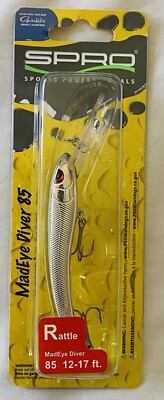 SPRO 3 1/3'' Madeye Diver 85 Extra Deep Diving Crank/Toller in CRM Bass/Walleye
