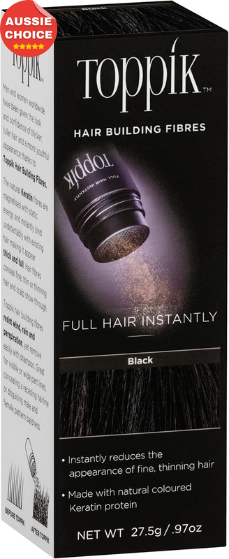 Black Hair Building Fibres 27.5G Natural Keratin Protein Thicker Fuller Look