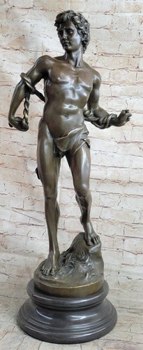 Hermes Nude Male David Goliath Bronze Marble Medici Palace Florence Italy Figure