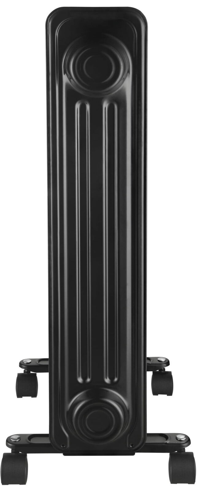 Black 1500W Mechanical Oil Filled Electric Radiator Heater Winter Space Heaters