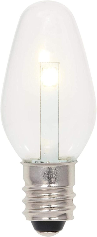 5511000 0.5W C7 Clear LED Light Bulbs - Candelabra Base - 2 Pack - 4-Watt Equiva