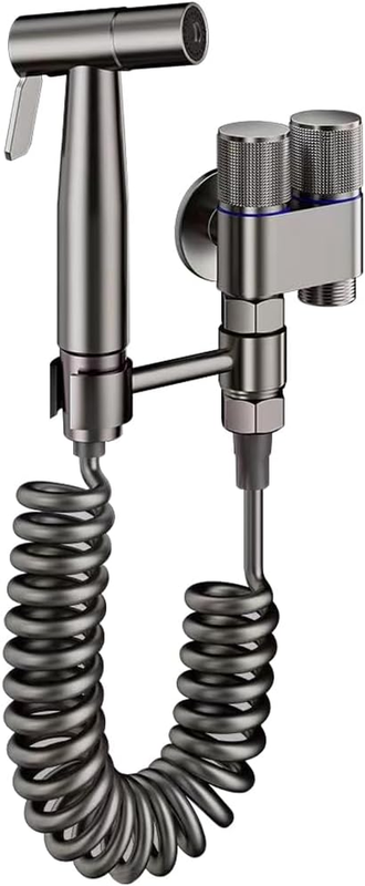 Handheld Bidet Sprayer for Toilet, Adjustable Water Pressure Control with Spring