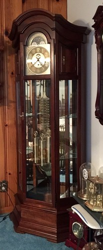 Howard Miller 610-440 Remembrance II Solid Cherry Curio Grandfather Clock