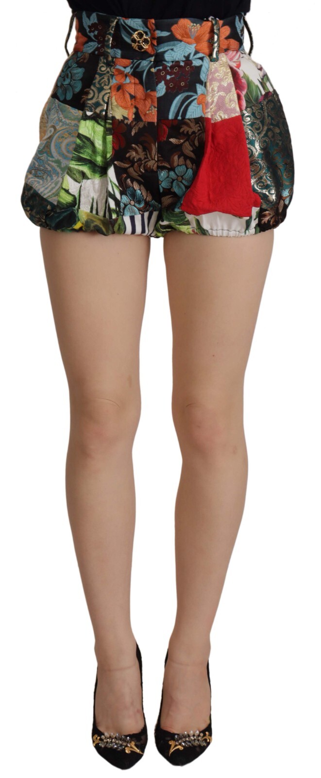 

DOLCE - GABBANA Шорты разноцветные жаккардовые в стиле пэчворк Mini IT36/US2/XXS 1400usd, Multicolor