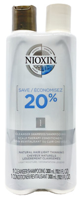 NIOXIN System 1 DUO Light Thinning Hair Cleanser Scalp Therapy 2 x 10.1 oz Set