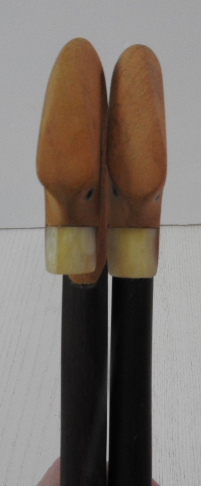 Vintage Duck Handle Walnut Salad Servers  12
