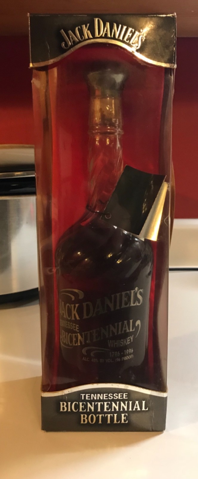 Jack Daniels Tennessee Whiskey Bicentennial Bottle Decanter - Never Opened