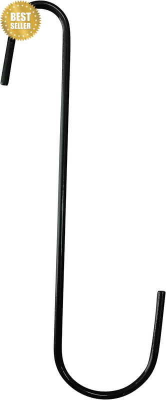Hanging Basket S Hook, Black, 10Cm