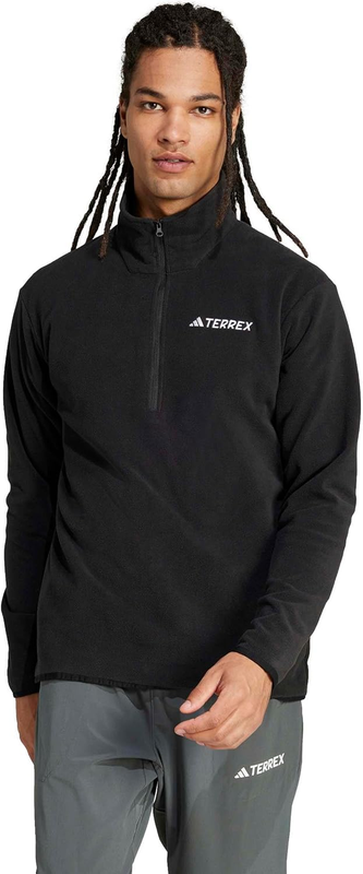 adidas mens Terrex Multi Essentials Half-zip Fleece Hiking Jacket