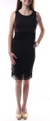 

BCX Женское черное вечернее платье без рукавов ниже колена Блузон для юниоров Размер, Черный