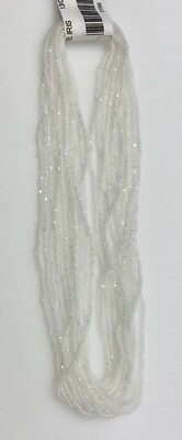 Hank of 13/0 Cut Seed Beads - Pearl White