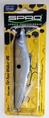 Spro Russ Lane Fat Papa Walker 130 Topwater Lure 7/8 oz, Color Is Sleazy Shad