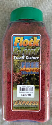 Scenic Express EX879B Flock & Turf RED AUTUMN - COARSE 32 oz Shaker - NIB