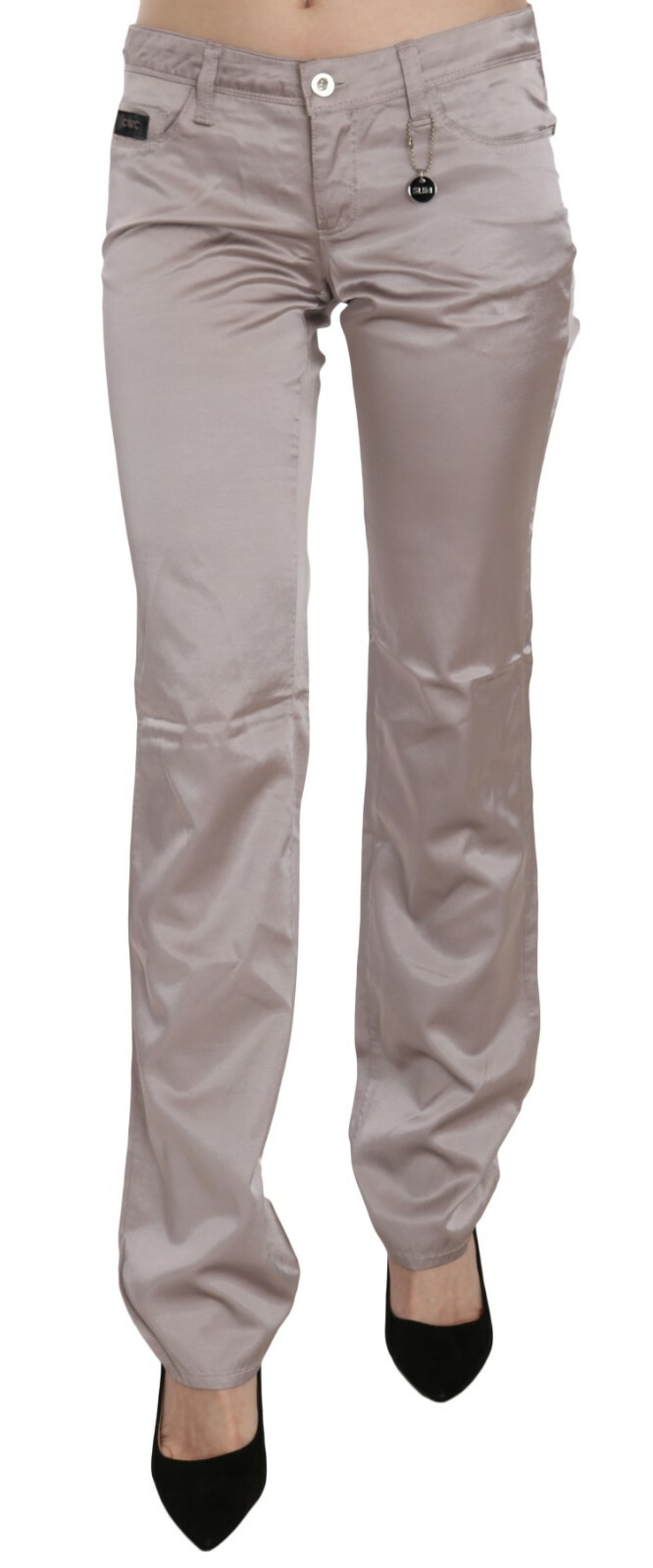 

Брюки CNC COSTUME NATIONAL Серые, серебристые, прямые брюки s. W28 $350, Серый