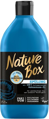 Nature Box Haar Spülung Mit Kokosnuss-Öl 385ml Strapaziertes Haar Ohne Silikone
