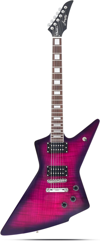 Firefly FFLX Solid Body Electric Guitar Purple Explorer Style