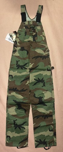 Vintage Liberty Military Camo Bib Overalls, Deadstock NWT