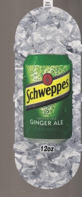 Schweppes GINGER ALE 12oz Can Vending Machine Sign 