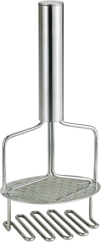 Dual-Action Potato Masher and Ricer, 18/8 Stainless Steel, Wire Masher with Buil