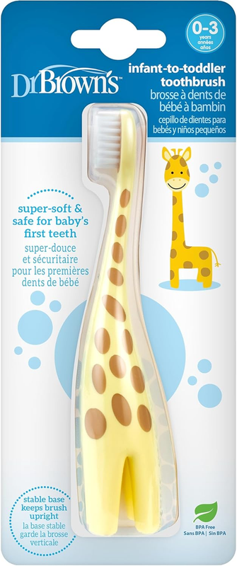 Dr Browns Baby Toddler Training Toothbrush Giraffe Soft Bristle 0-3Y
