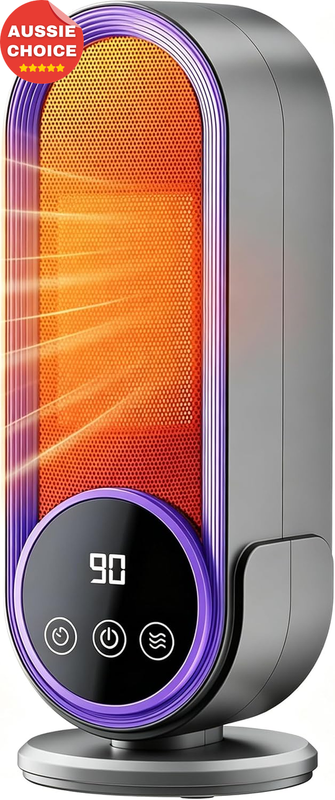 1200W Portable Space Heater Indoor Efficient Heating Overheat Tilt Protection