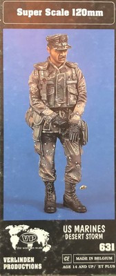 1/16 120MM RESIN FIGURE VERLINDEN 631 US MARINES DESERT STORM. NEW.